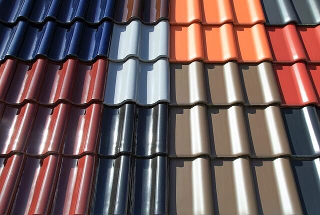 Colorful roof tiles can enhance your roof appearance
